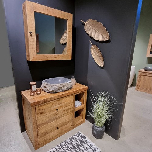 benoa 1 door & mirror mango bathroom cabinet 80