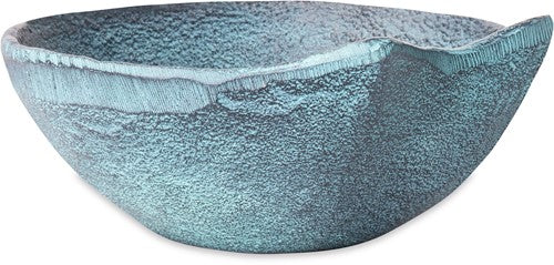 blue patina decorative bowl