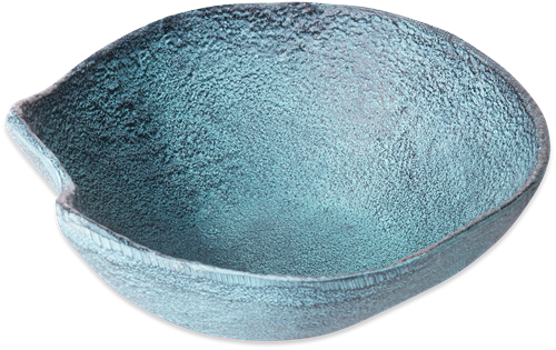 blue patina decorative bowl large