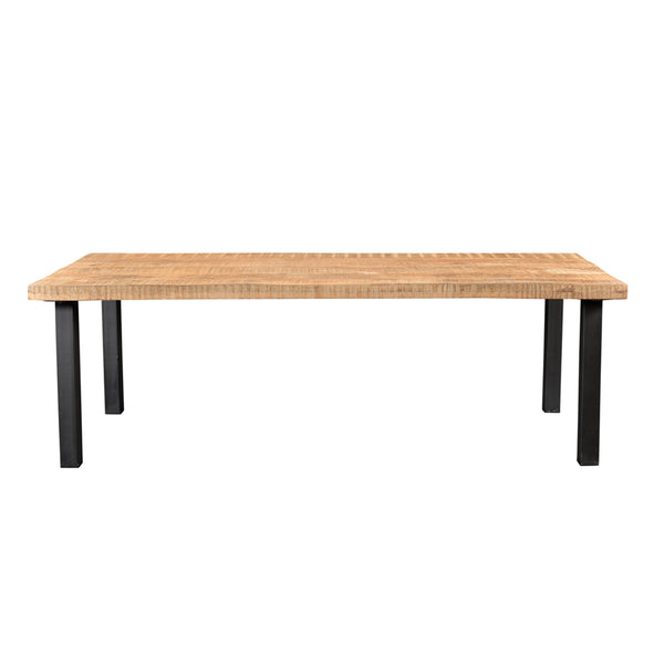 Eettafel LIMITLESS | Naturel | Mangohout | 220 x 100 x 4 (h) cm