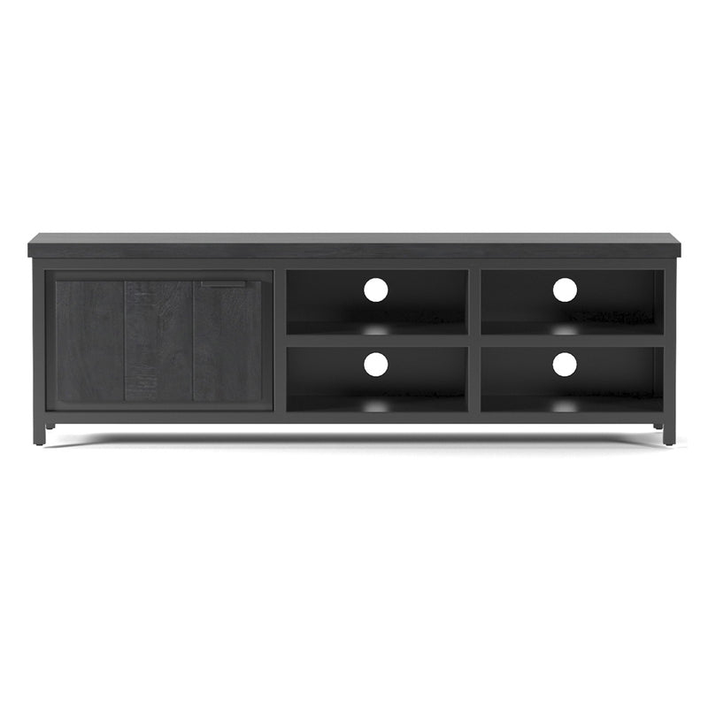 TV meubel LIMITLESS | Black | Hout | 160 x 40 x 52 (h) cm