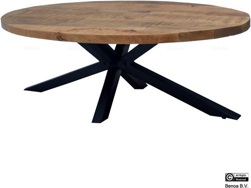coffee table oval with spiderleg 130