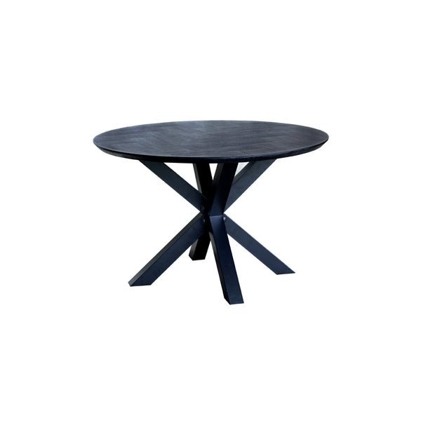 Eettafel FORT | Black | Hout | 120 x 120 x 4 (h) cm