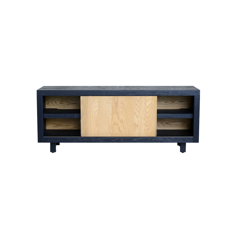 TV meubel FORT | Black | Hout | 140 x 40 x 56 (h) cm