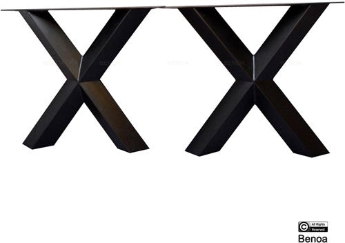 iron dining table diamond x leg set of 2