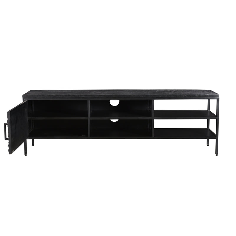 TV meubel MALIBU | Black | Mangohout | 185 x 40 x 58 (h) cm