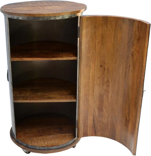 mango winecabinet natural steel