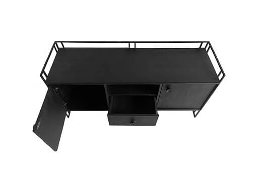 TV-meubel zwart 122 x 60 cm / 1280