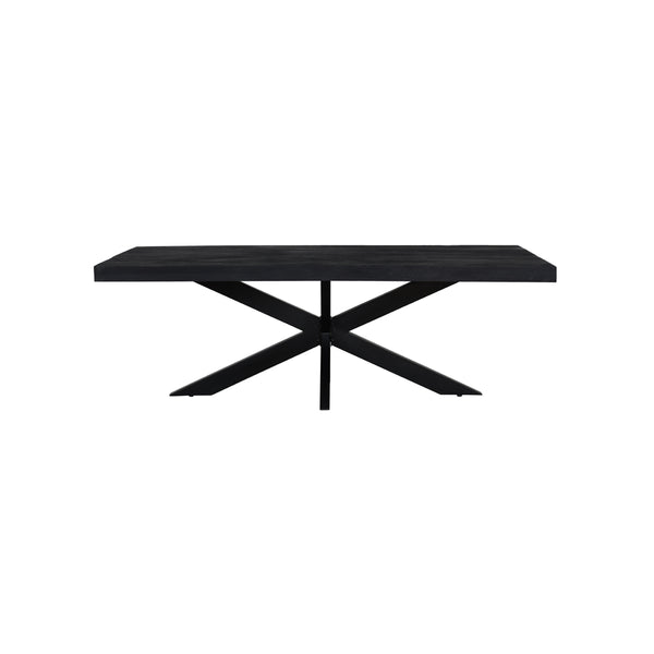 Eettafel PATTA | Black | Mangohout | 160 x 90 x 7 (h) cm