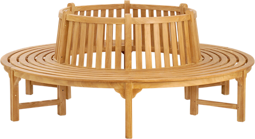 round tree bench knock down 2 parts