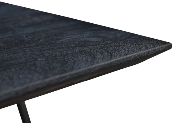 Eettafel BELUGA | Black | Mangohout | 180 x 90 x 4 (h) cm